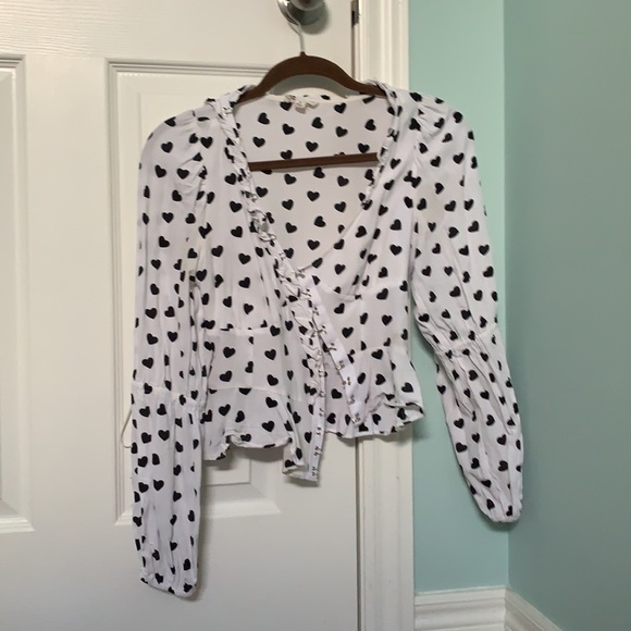 For Love & Lemons Long Sleeve Heart Top - Picture 2 of 3